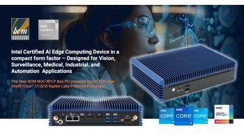 Image for NUC-RPLP Small Fanless Embedded Computer, 13th Gen Intel® Core™ i7/i5/i3 CPU onboard, formerly Raptor Lake P, Thunderbolt, 12-USB, COM